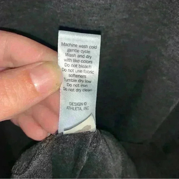 Athleta Open Back Flexlight Top Dark Heathered Gray Long Sleeve Athletic Size M - Picture 8 of 11